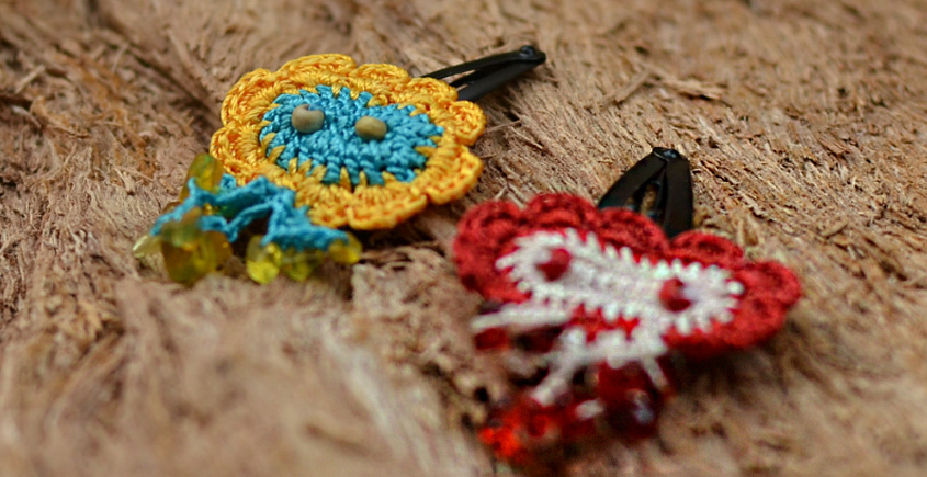Samoolam ⚘ Crochet jewelry { Hair Clips } 24